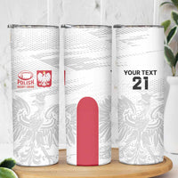 Poland Rugby Custom Skinny Tumbler Biało-czerwoni The White and Reds Sporty Pattern - Wonder Print Shop
