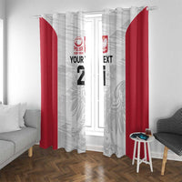 Poland Rugby Custom Window Curtain Biało-czerwoni The White and Reds Sporty Pattern - Wonder Print Shop