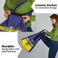 Sweden Rugby Custom Grocery Bag Three Crowns of Sweden Blue Pattern