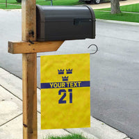 Sweden Rugby Custom Garden Flag Three Crowns of Sweden Gold Pattern - Wonder Print Shop