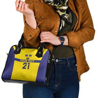 Sweden Rugby Custom Shoulder Handbag Three Crowns of Sweden Gold Pattern