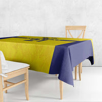 Sweden Rugby Custom Tablecloth Three Crowns of Sweden Gold Pattern - Wonder Print Shop