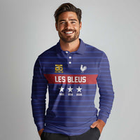 Custom France WC26 Future Champions Long Sleeve Polo Shirt Past Champions Future Legends - Wonder Print Shop