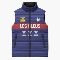 Custom France WC26 Future Champions Sleeveless Puffer Jacket Past Champions Future Legends - Wonder Print Shop