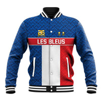 Custom France World Football Legacy Baseball Jacket 2 Times History Champions - Wonder Print Shop