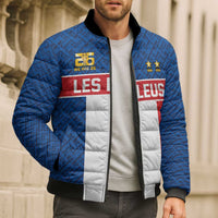 Custom France World Football Legacy Bomber Puffer Jacket 2 Times History Champions - Wonder Print Shop