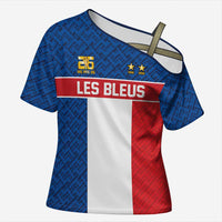 Custom France World Football Legacy Cross Shoulder Shirt 2 Times History Champions - Wonder Print Shop