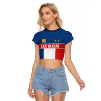 Custom France World Football Legacy Raglan Cropped T Shirt 2 Times History Champions - Wonder Print Shop