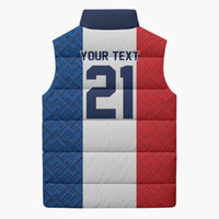 Custom France World Football Legacy Sleeveless Puffer Jacket 2 Times History Champions - Wonder Print Shop