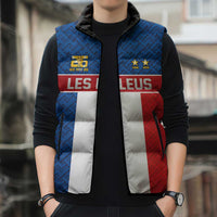 Custom France World Football Legacy Sleeveless Puffer Jacket 2 Times History Champions - Wonder Print Shop