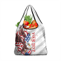 Personalized United States Rugby Grocery Bag American Bald Eagle