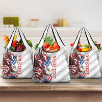 Personalized United States Rugby Grocery Bag American Bald Eagle
