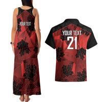Custom Canada Rugby Couples Matching Tank Maxi Dress and Hawaiian Shirt Maple Leaf With Sporty Style LT9 - Wonder Print Shop