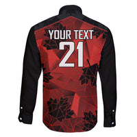 Custom Canada Rugby Family Matching Long Sleeve Bodycon Dress and Hawaiian Shirt Maple Leaf With Sporty Style LT9 - Wonder Print Shop