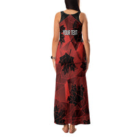 Custom Canada Rugby Family Matching Tank Maxi Dress and Hawaiian Shirt Maple Leaf With Sporty Style - Wonder Print Shop