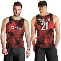 Custom Canada Rugby Men Tank Top Maple Leaf With Sporty Style - Wonder Print Shop