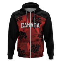 Custom Canada Rugby Zip Hoodie Maple Leaf With Sporty Style - Wonder Print Shop