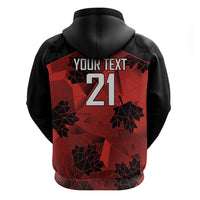 Custom Canada Rugby Zip Hoodie Maple Leaf With Sporty Style - Wonder Print Shop