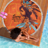 Awareness for Indigenous Orange Day Beach Blanket Canadian Indigenous Art - Wonder Print Shop