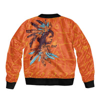 Awareness for Indigenous Orange Day Bomber Jacket Canadian Indigenous Art - Wonder Print Shop