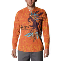 Awareness for Indigenous Orange Day Button Sweatshirt Canadian Indigenous Art - Wonder Print Shop