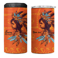 Awareness for Indigenous Orange Day 4 in 1 Can Cooler Tumbler Canadian Indigenous Art - Wonder Print Shop