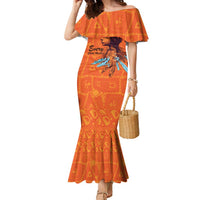Awareness for Indigenous Orange Day Family Matching Mermaid Dress and Hawaiian Shirt Canadian Indigenous Art - Wonder Print Shop