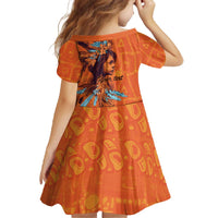 Awareness for Indigenous Orange Day Family Matching Off The Shoulder Long Sleeve Dress and Hawaiian Shirt Canadian Indigenous Art - Wonder Print Shop