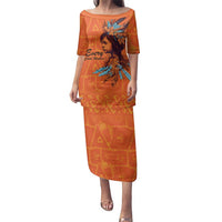 Awareness for Indigenous Orange Day Family Matching Puletasi and Hawaiian Shirt Canadian Indigenous Art - Wonder Print Shop