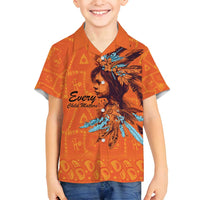 Awareness for Indigenous Orange Day Family Matching Summer Maxi Dress and Hawaiian Shirt Canadian Indigenous Art - Wonder Print Shop