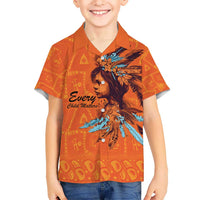 Awareness for Indigenous Orange Day Kid Hawaiian Shirt Canadian Indigenous Art - Wonder Print Shop