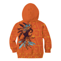 Awareness for Indigenous Orange Day Kid Hoodie Canadian Indigenous Art - Wonder Print Shop