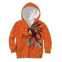 Awareness for Indigenous Orange Day Kid Hoodie Canadian Indigenous Art - Wonder Print Shop