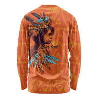 Awareness for Indigenous Orange Day Long Sleeve Shirt Canadian Indigenous Art - Wonder Print Shop