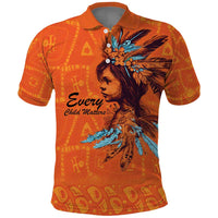 Awareness for Indigenous Orange Day Polo Shirt Canadian Indigenous Art - Wonder Print Shop