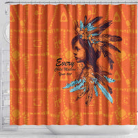 Awareness for Indigenous Orange Day Shower Curtain Canadian Indigenous Art - Wonder Print Shop