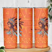 Awareness for Indigenous Orange Day Skinny Tumbler Canadian Indigenous Art - Wonder Print Shop