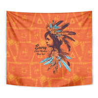 Awareness for Indigenous Orange Day Tapestry Canadian Indigenous Art - Wonder Print Shop
