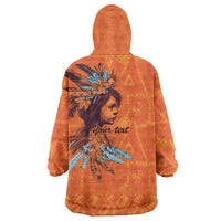Awareness for Indigenous Orange Day Wearable Blanket Hoodie Canadian Indigenous Art - Wonder Print Shop
