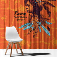 Awareness for Indigenous Orange Day Window Curtain Canadian Indigenous Art - Wonder Print Shop