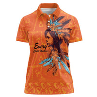Awareness for Indigenous Orange Day Women Polo Shirt Canadian Indigenous Art - Wonder Print Shop