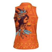 Awareness for Indigenous Orange Day Women Sleeveless Polo Shirt Canadian Indigenous Art - Wonder Print Shop