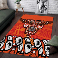 Awareness for Indigenous Orange Day Area Rug Haida Spirit Animals - Wonder Print Shop