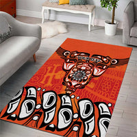 Awareness for Indigenous Orange Day Area Rug Haida Spirit Animals - Wonder Print Shop