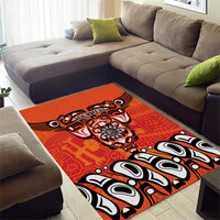 Awareness for Indigenous Orange Day Area Rug Haida Spirit Animals - Wonder Print Shop