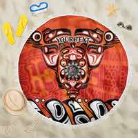 Awareness for Indigenous Orange Day Beach Blanket Haida Spirit Animals - Wonder Print Shop