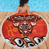Awareness for Indigenous Orange Day Beach Blanket Haida Spirit Animals - Wonder Print Shop
