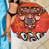 Awareness for Indigenous Orange Day Beach Blanket Haida Spirit Animals - Wonder Print Shop