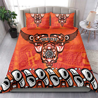 Awareness for Indigenous Orange Day Bedding Set Haida Spirit Animals - Wonder Print Shop