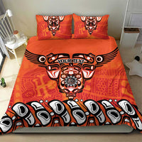 Awareness for Indigenous Orange Day Bedding Set Haida Spirit Animals - Wonder Print Shop